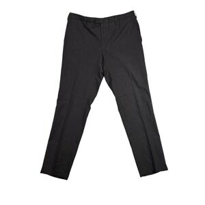 Lanvin Paris Wool Dress Pants Mens 50 Straight Leg Dark Gray‎ *Flaws*